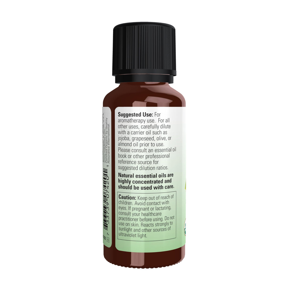 NOW Essential Oils, Organic Lemon Oil, Cold Pressed, Undiluted, 1 fl. oz
