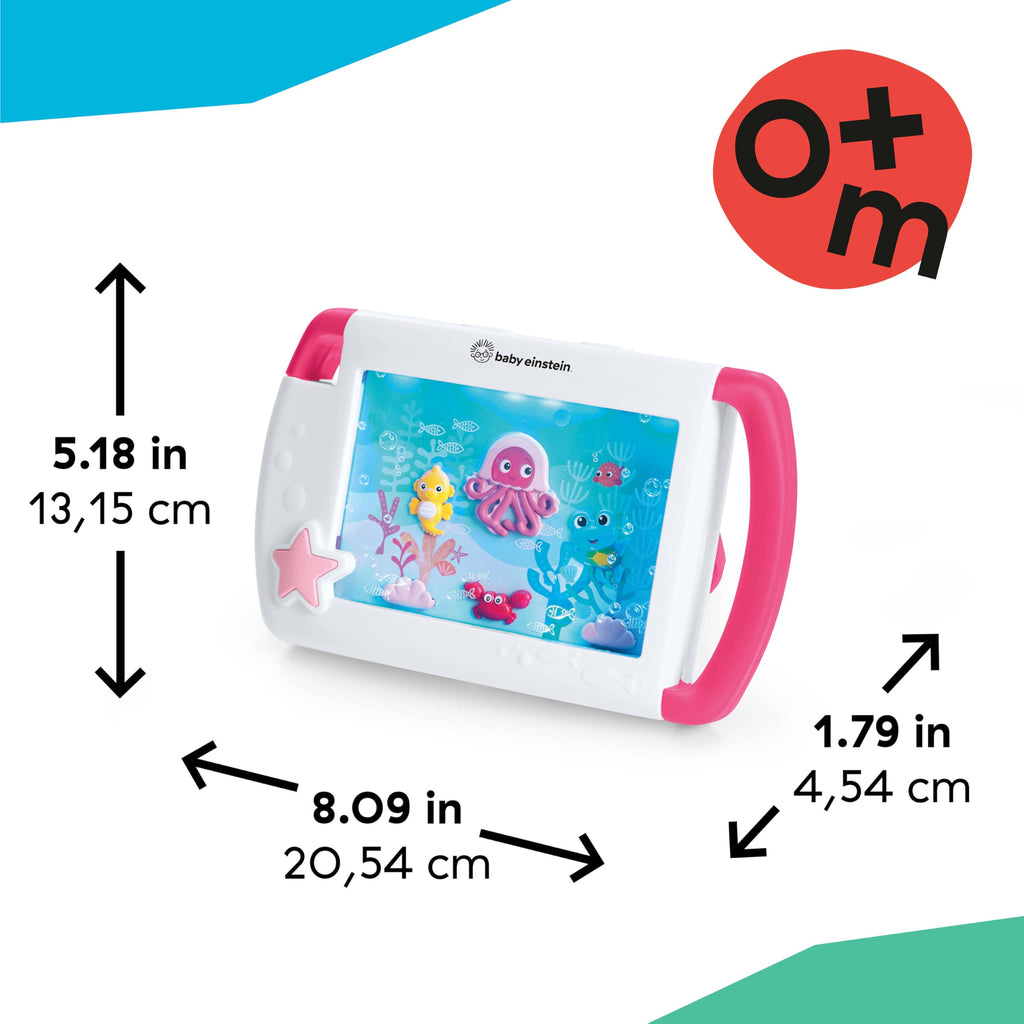 Baby Einstein On-the-Go Sea Dreams Soother, Pink, Portable Baby Sound Machine with Music & Lights, for Newborns 0+ Months