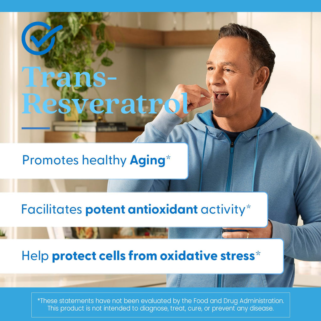 Doctor's Best Trans Resveratrol Supplement 600 mg for Men & Women - 98% Pure Trans-Resveratrol Capsules for Nutrition, Health & Wellness Support, Vegan, Gluten Free, Non GMO - 60 Veg Caps