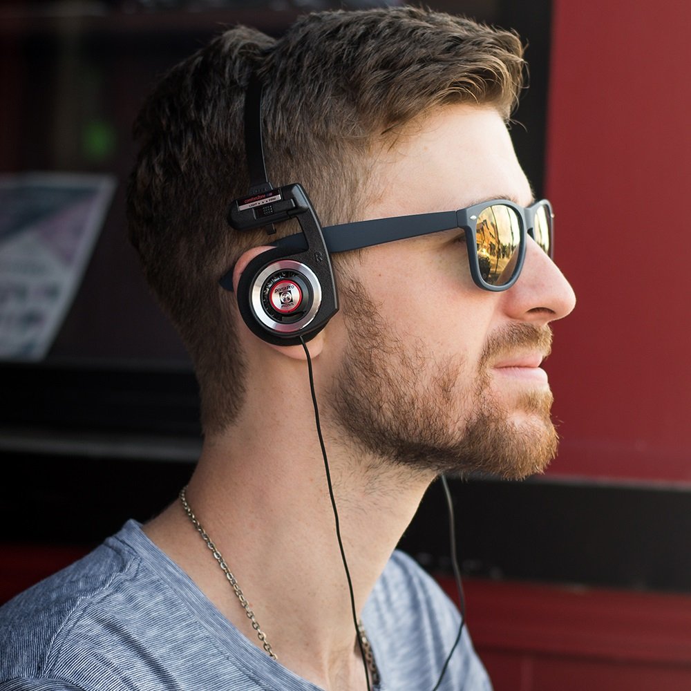 Koss Porta Pro Black Retro 80s Style On-Ear Headphones, Wired 3.5mm Plug