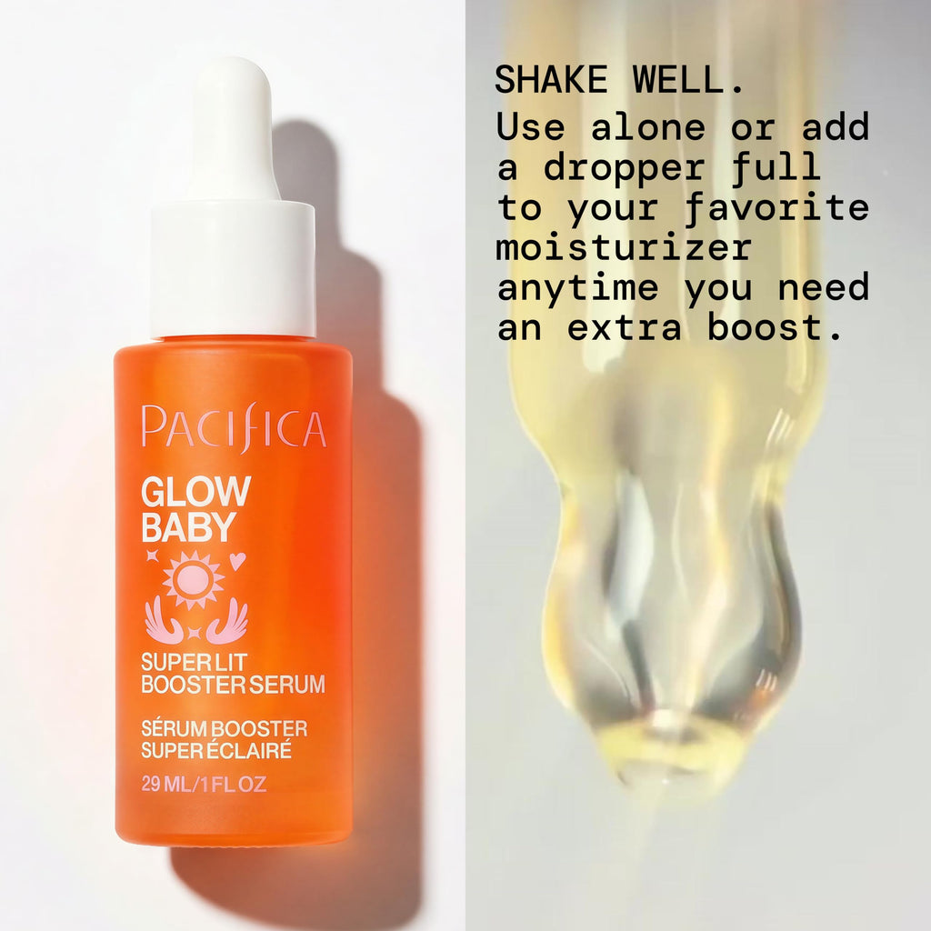 Pacifica Vitamin C Serum for Face – Glow Baby Brightening Facial Serum with Glycolic Acid – Vitamin C Booster Skin Care, Dark Spot Corrector, Vegan Skincare for Glowing Skin, Dermatologist Tested
