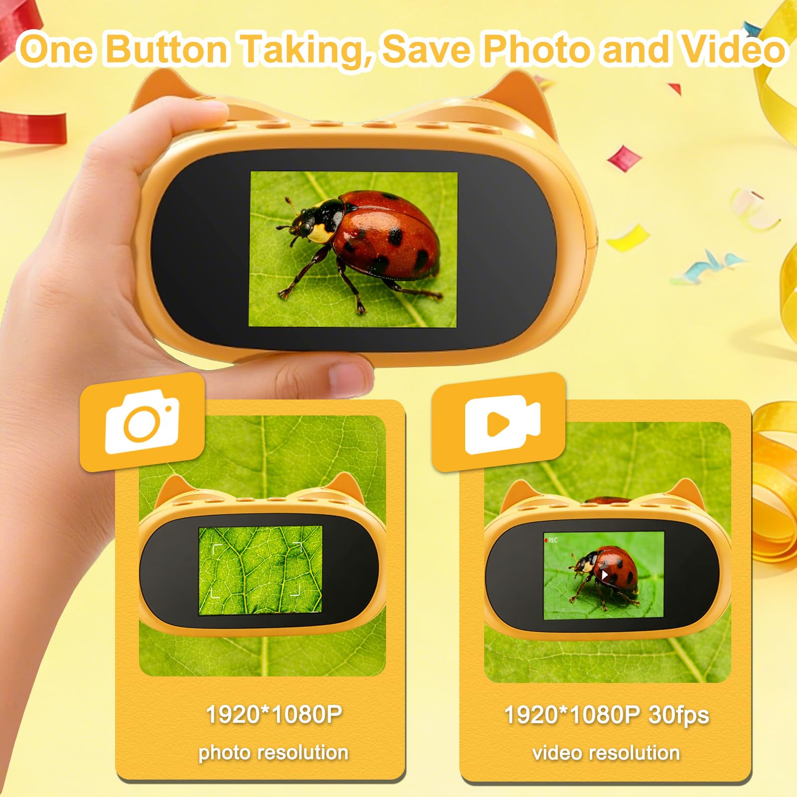 1000X Handheld Digital Microscope for Kids & Binoculars, STEM Toys, 2 in 1