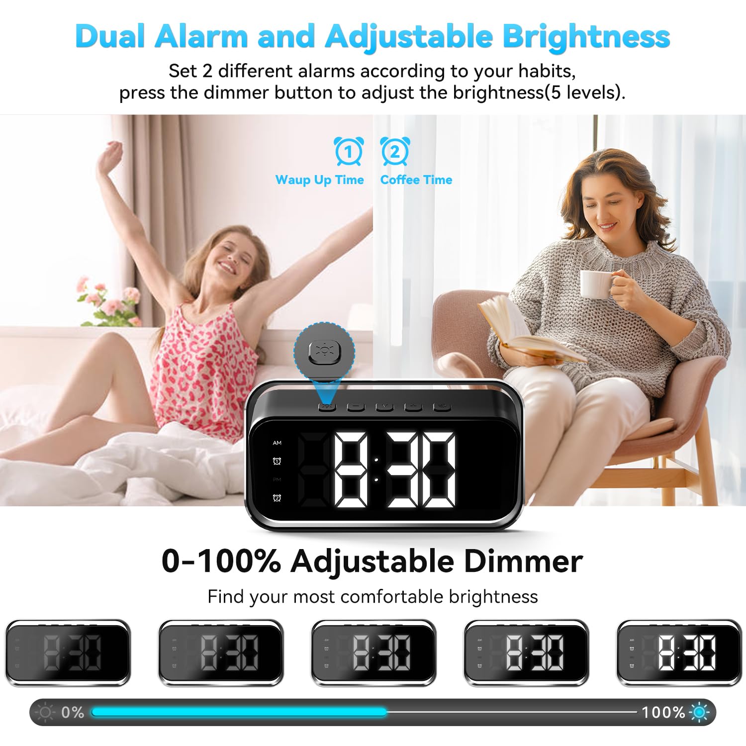 4K Full HD WiFi Security Mini Camera in Alarm Clock, Support 2.4G and 5G