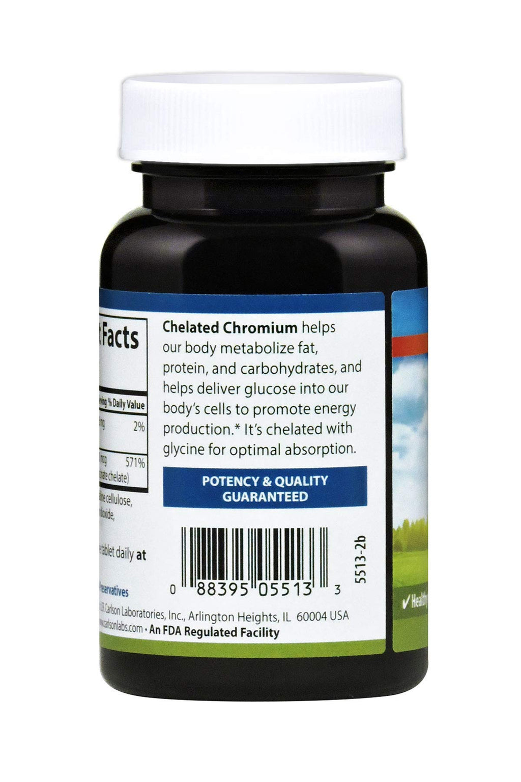 Carlson Chelated Chromium, 200 mcg, Superior Absorption, 300 Tablets