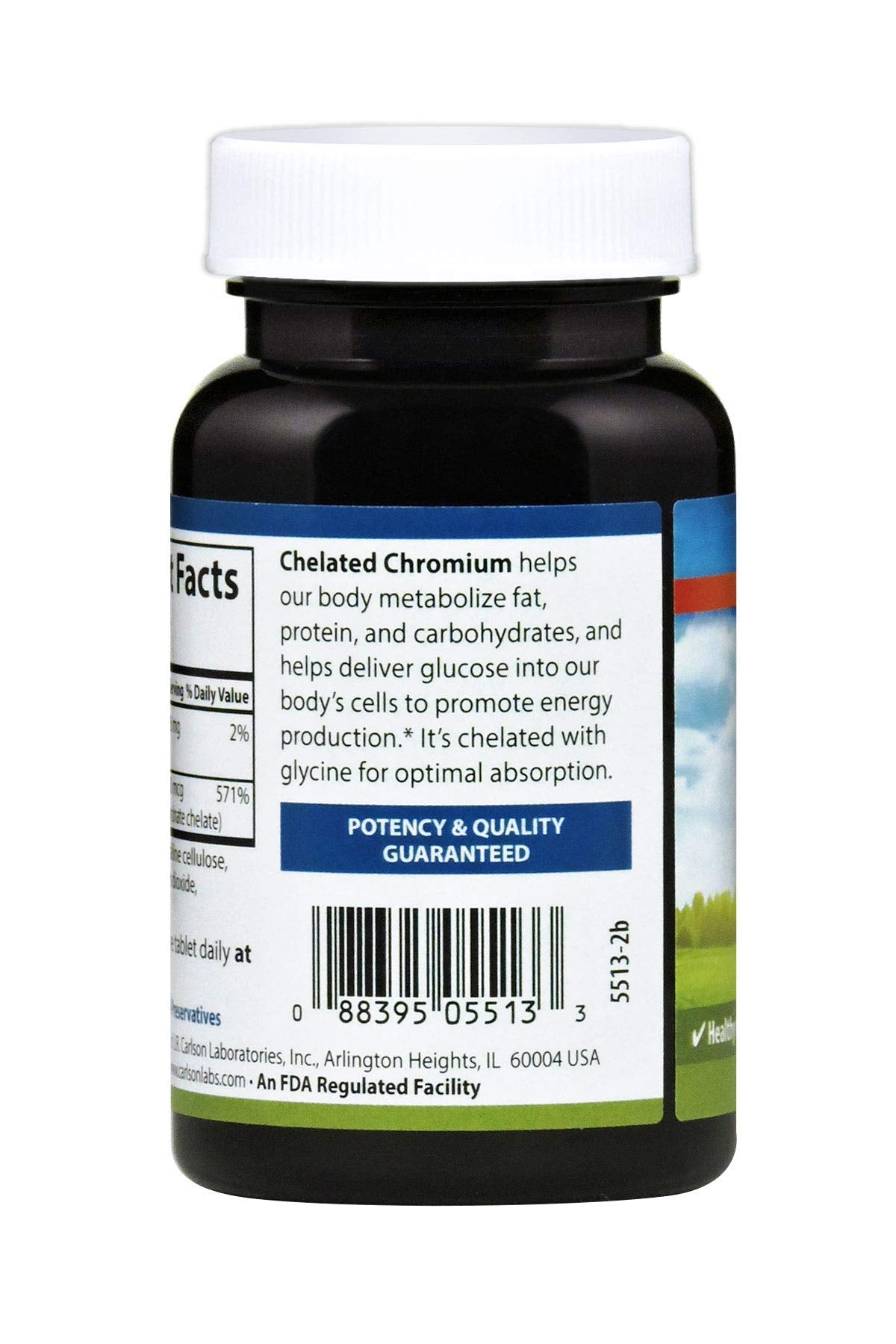 Carlson Chelated Chromium, 200 mcg, Superior Absorption, 300 Tablets