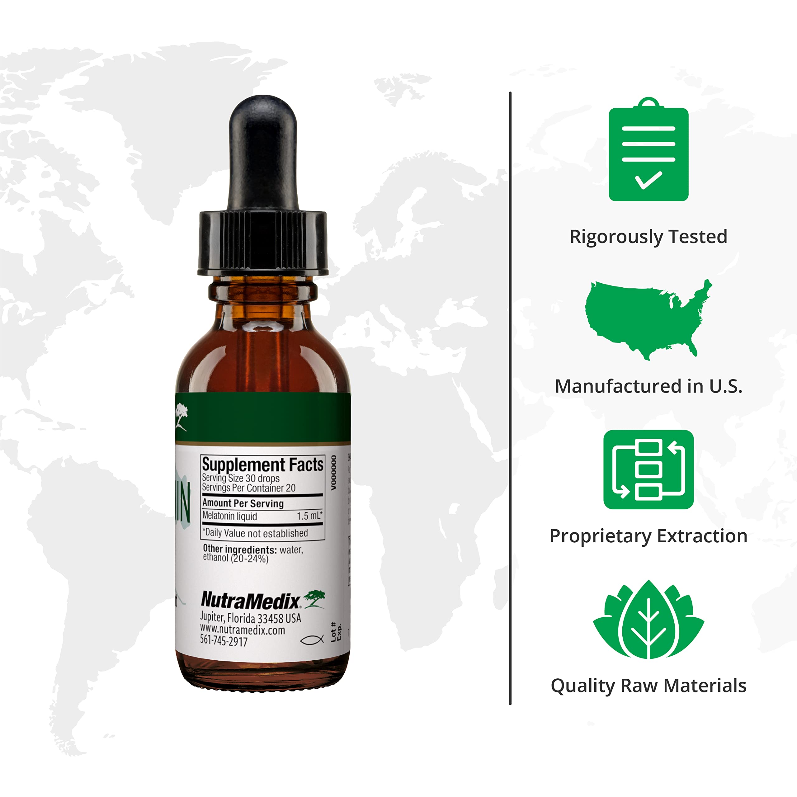 NutraMedix Melatonin Night Time Support Drops for Occasional Sleeplessness - Liquid Melatonin for Optimal Rest, Immune System & Mood Support - May Help with Feeling Groggy (1oz / 30ml)