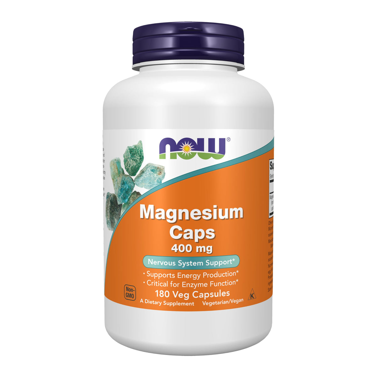 NOW Foods Supplements, Magnesium 400 mg, Enzyme Function, 180 Veg Capsules