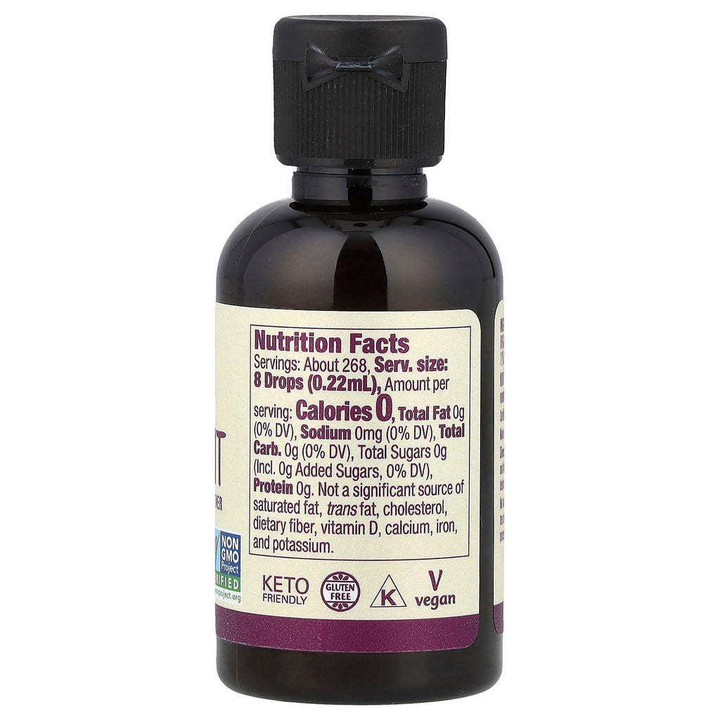 NOW Foods, Certified Organic Monk Fruit Liquid, Zero-Calorie Liquid Sweetener, Non-GMO, Low Glycemic Impact, 2-Ounce