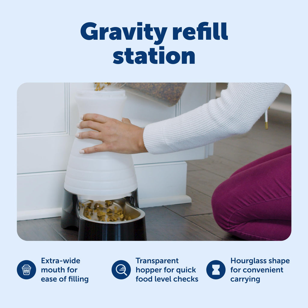 PetSafe Healthy Pet Food Station, 4 lb Gravity Feeder, Cats & Dogs, Medium