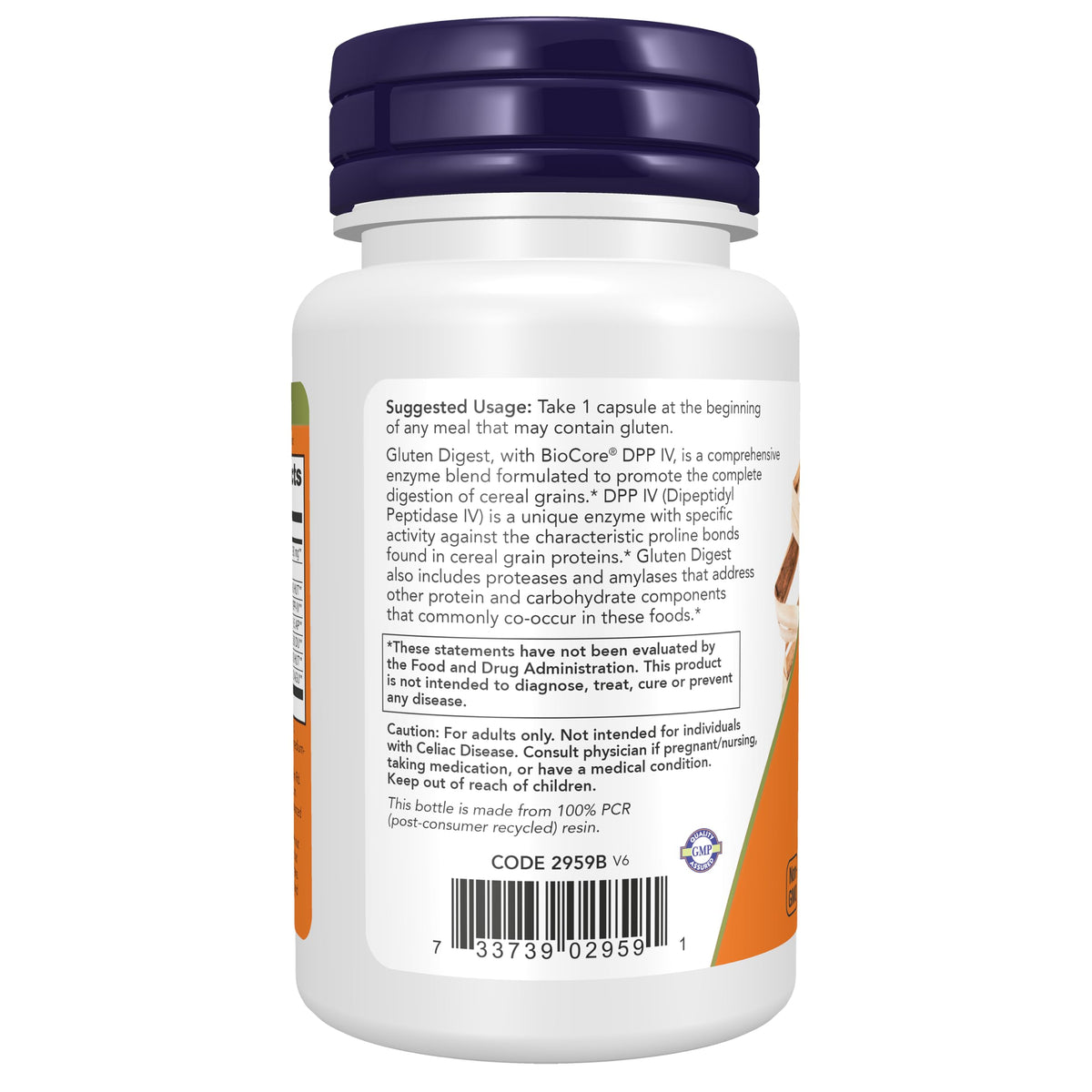 NOW Supplements, Gluten Digest with BioCore®DPP IV, 60 Veg Caps