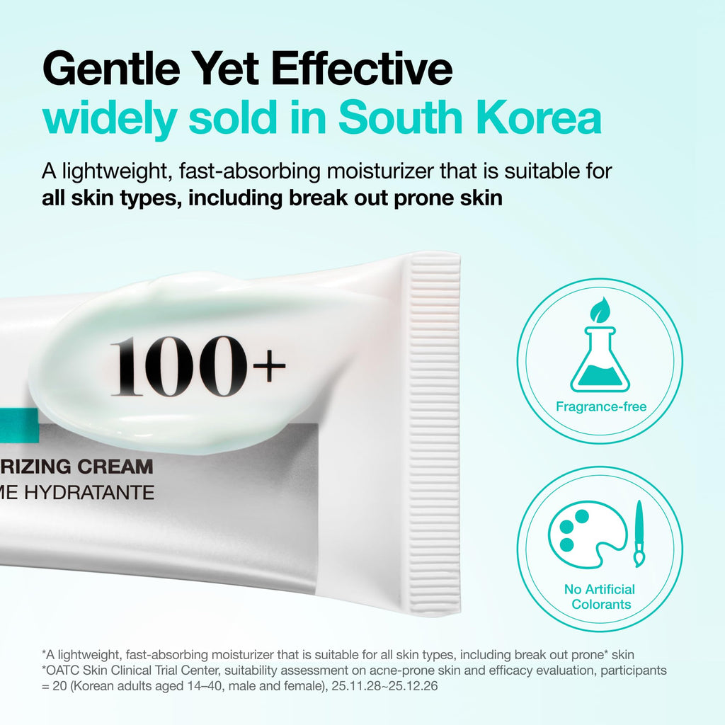 Anua PDRN Hyaluronic Acid 100 Moisturizing Cream, Lightweight, Non-Greasy Hydrating Face Moisturizer with Salmon DNA for Glass Skin, Korean Skincare (2.02 fl oz)