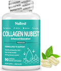 NuBest Collagen Super Collagen Peptides - Revitalizes Skin, Hair & Nails - Bone & Joint Strength - Beauty Collagen Formula for Men & Women - 1,500 mg Per Serving | 90 Capsules