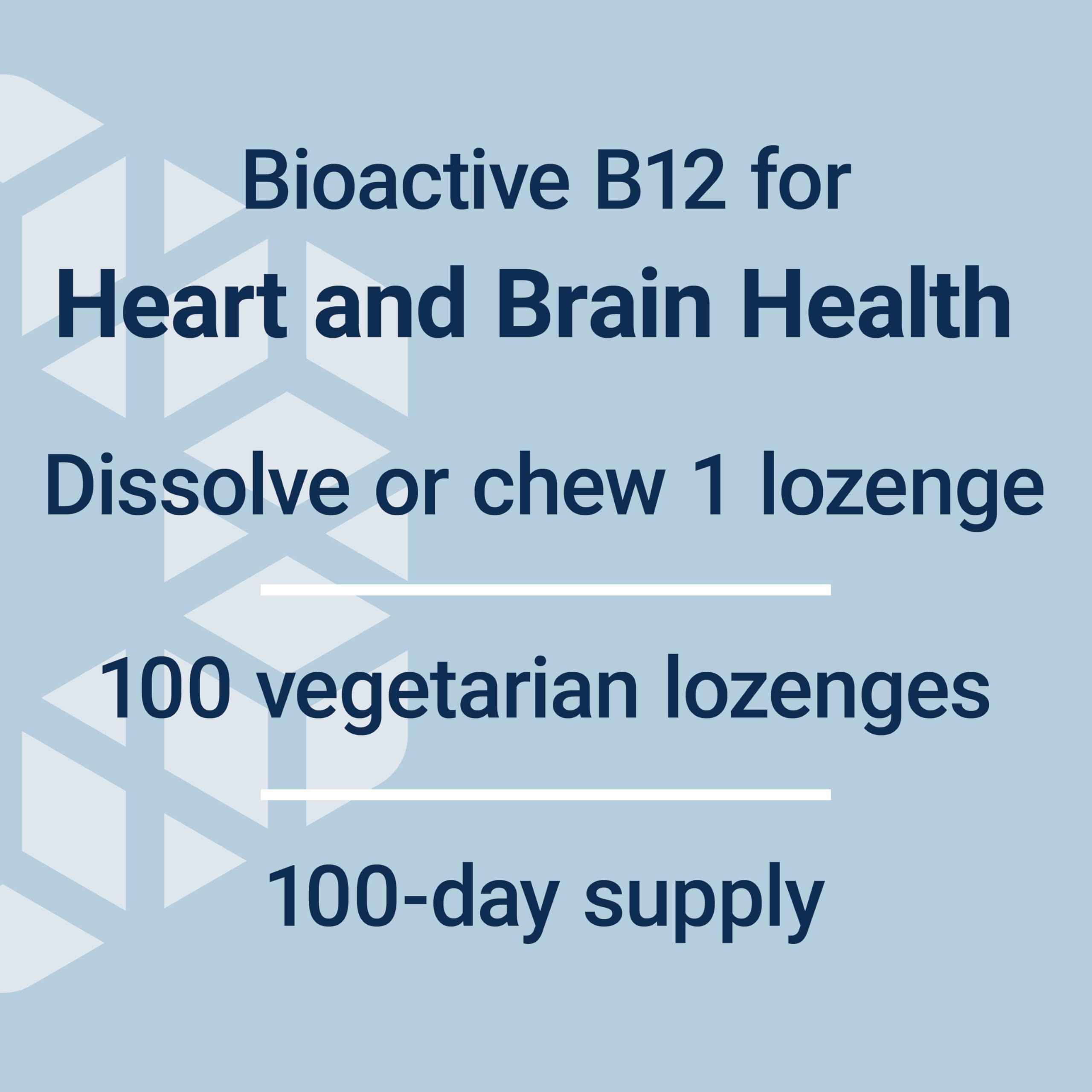 Life Extension Vitamin B12 Methylcobalamin 500mcg - Vitamin B12 Supplement for General Energy and Brain Health - Sugar Free Vegetarian Lozenges Dissolve in Your Mouth - Once Daily - 100 Count