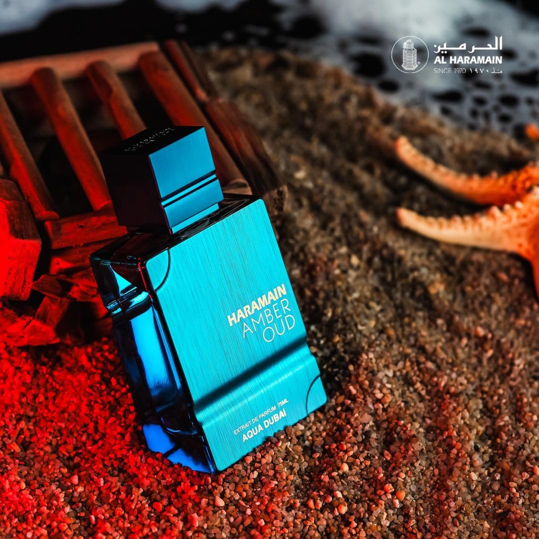 Al Haramain Amber Oud - Aqua Dubai - Cologne for Men and Women - Bergamot, Amber, Musk Fragrances - Long Lasting Perfume for Men and Women - 2.5 oz
