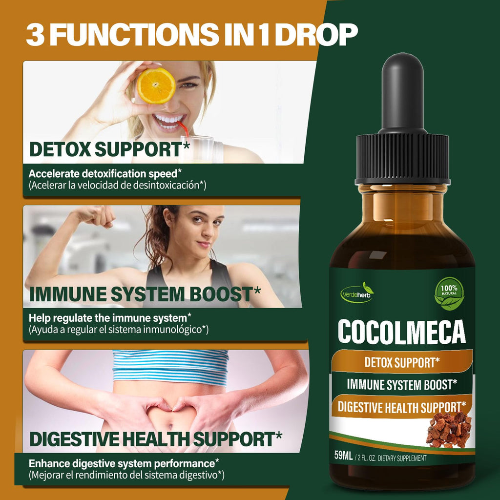 Verdeherb Cocolmeca Bark Liquid Drops, Nature Herbal Extract Supplement