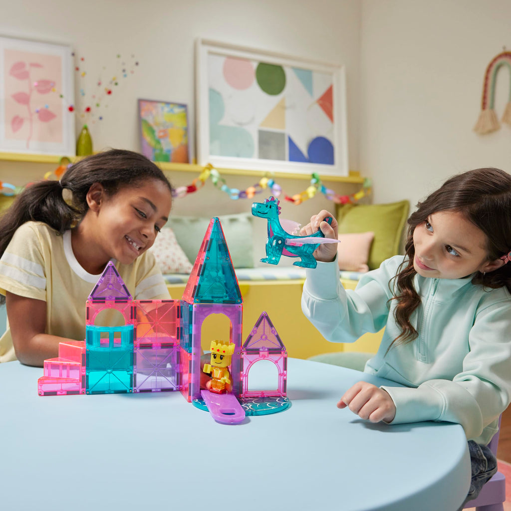 MAGNA-TILES Castle 25-Piece Magnetic Construction Set, The Original Magnetic Building Brand