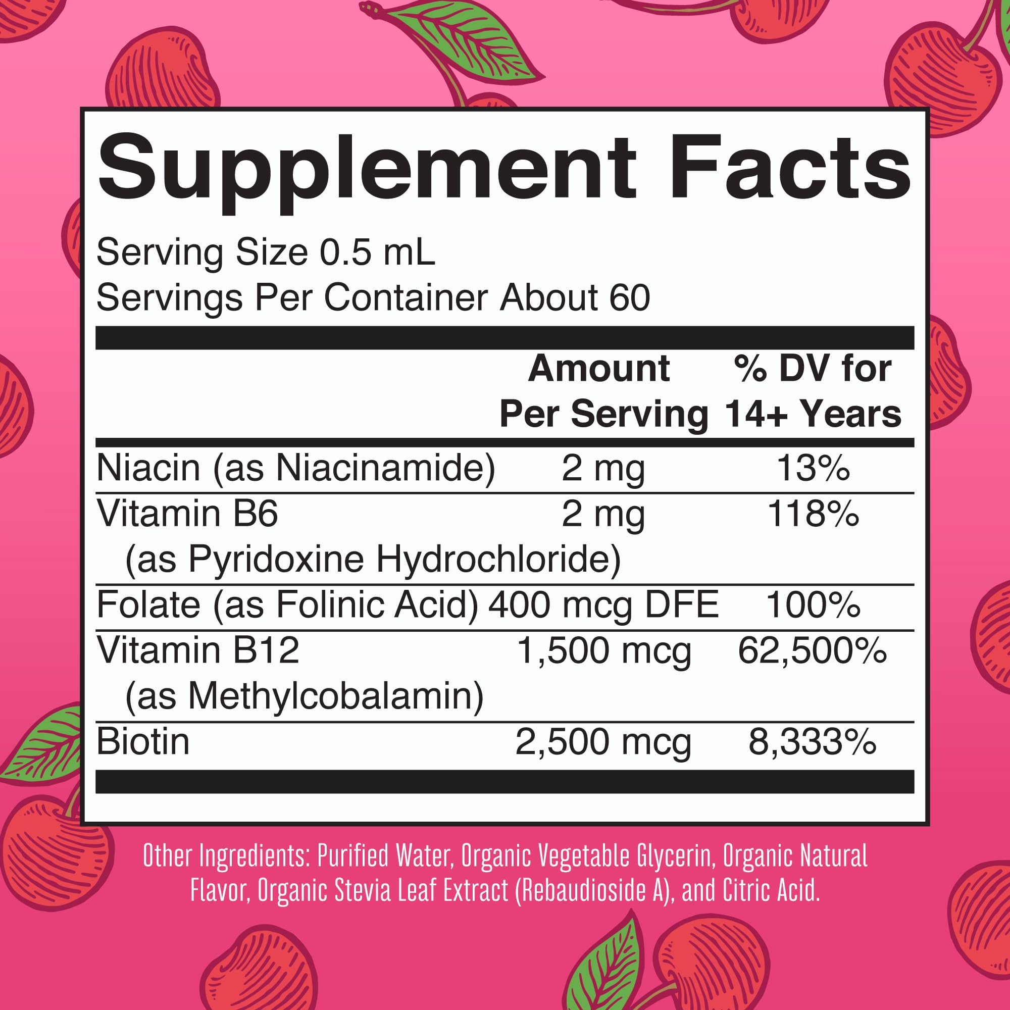 MARYRUTH'S Organic Vitamin B Complex, Biotin, Vitamin B12, Niacin, Folate
