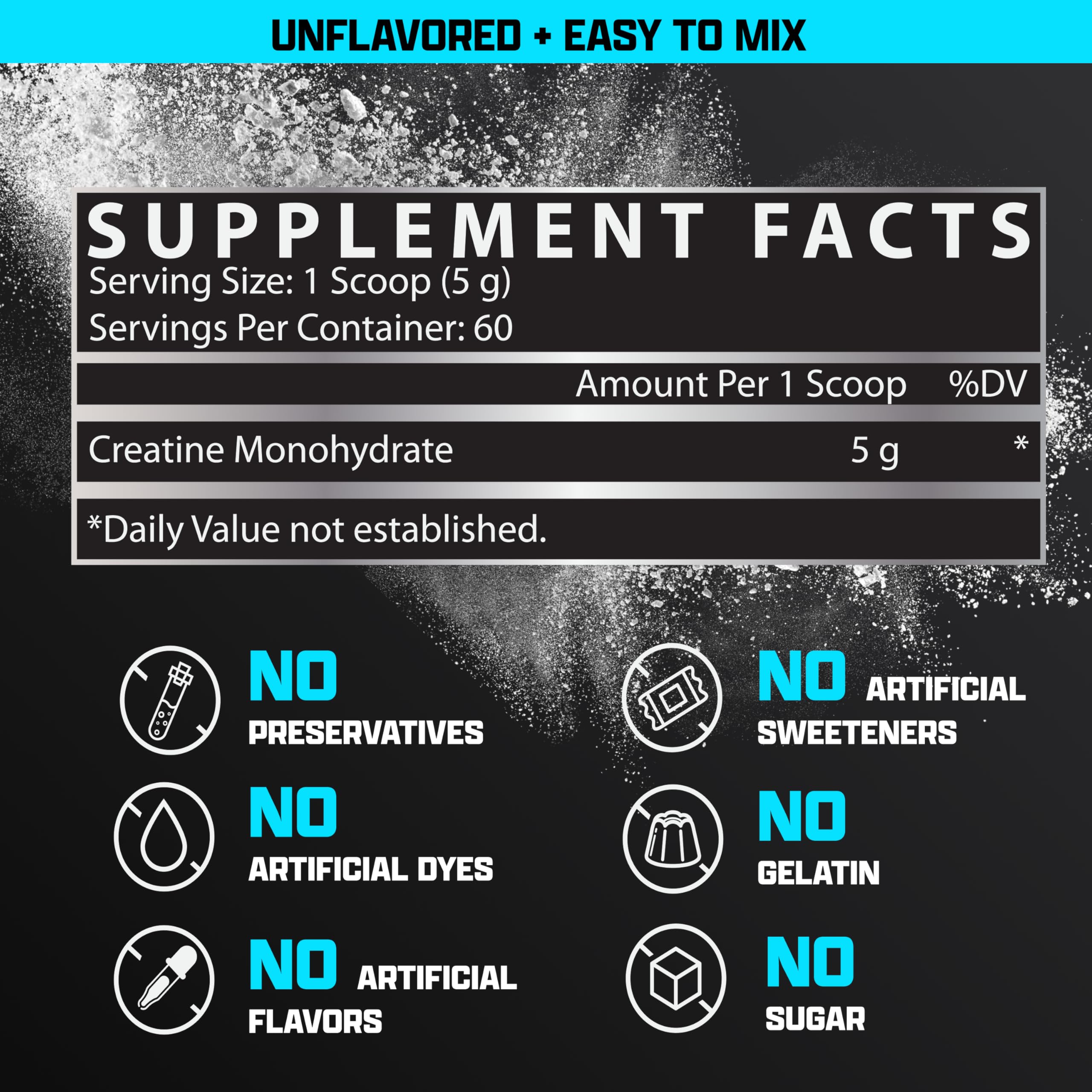 Nutrex Research Creatine Monohydrate Powder 60 Servings | Unflavored 5G Micronized Creatine Powder | Gluten Free