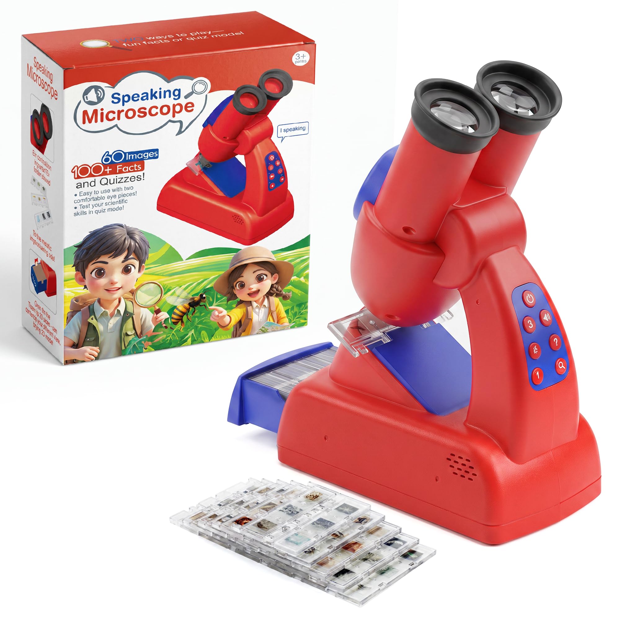 Kids Talking Microscope, Interactive Speaking Microscope with Facts & Quiz
