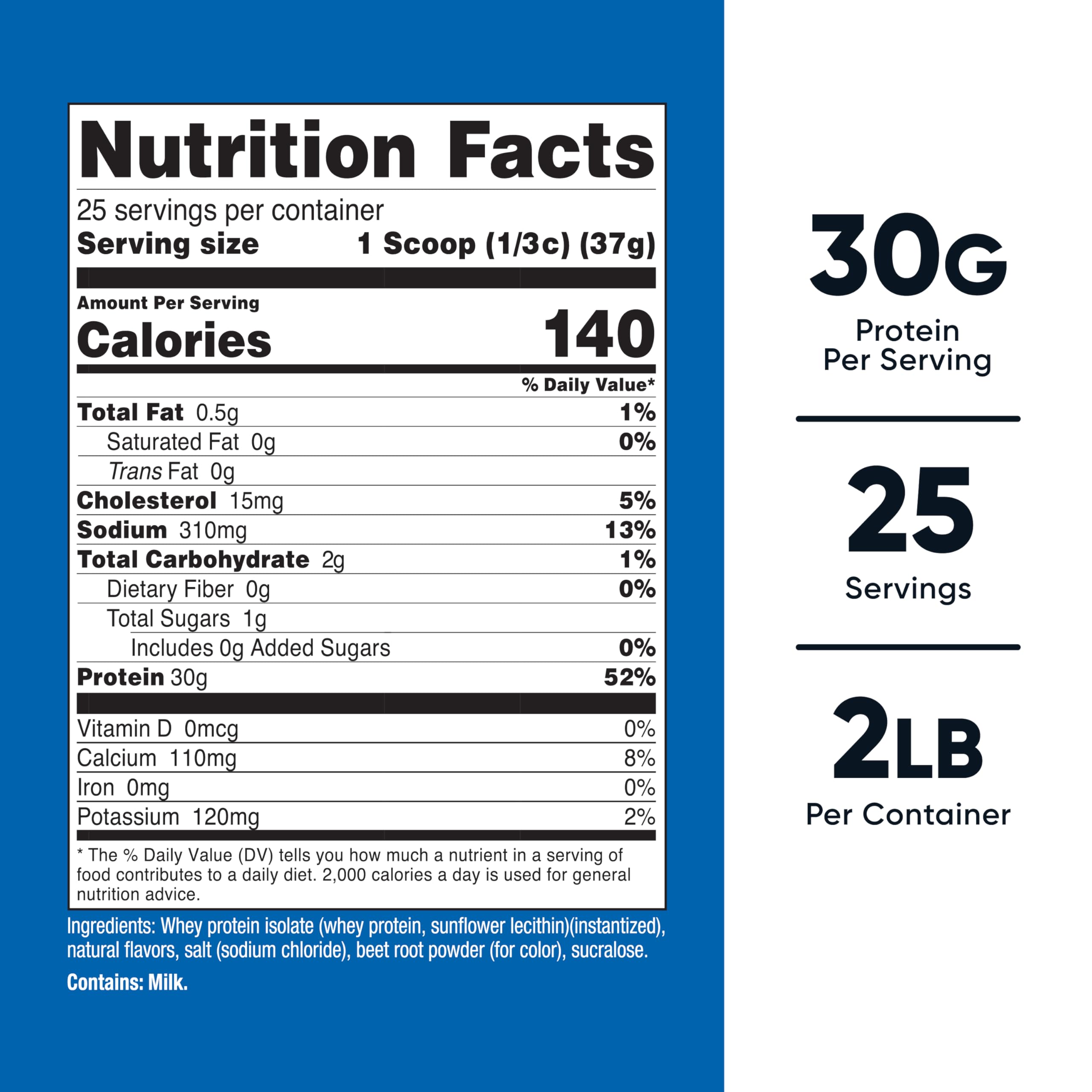 Nutricost Whey Protein Isolate (Strawberry Milkshake) 2LBS