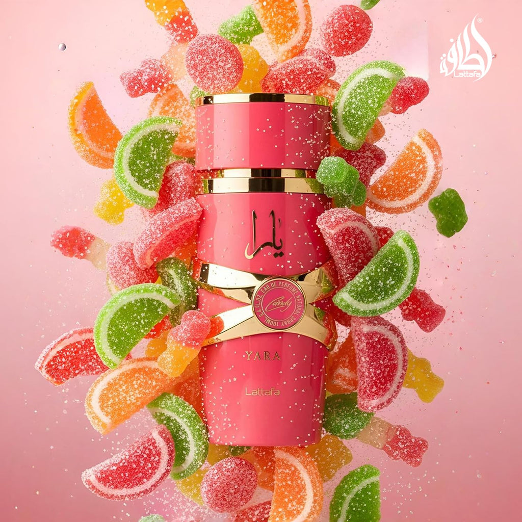 Lattafa Yara Candy - Vanilla, Fruity, Citrus, Floral - Eau de Parfum Long-Lasting Fragrance for Women, 3.40 Ounce / 100 ml