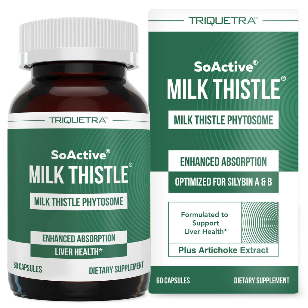 SoActive® Milk Thistle: 10X More Effective Milk Thistle Phytosome, Optimized for Essential Bioactive Silybin A & B Plus Bilear® Artichoke Extract & Bile Enhancer - Liver Support | 60 Servings