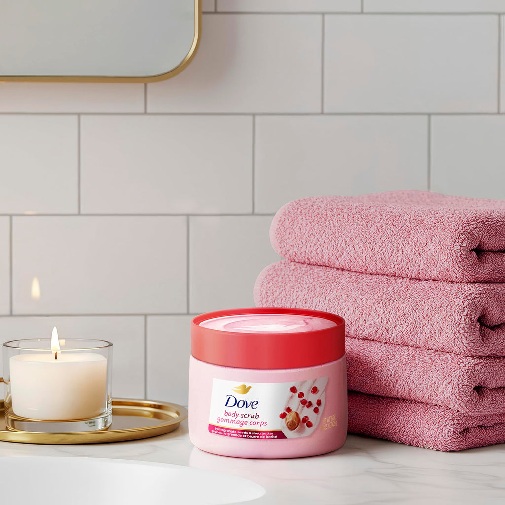 Dove Body Scrub Pomegranate & Shea Butter, 15 oz