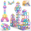 Rurvale Toddler Girl Toys, Magnetic Tiles 44pcs, Birthday Gifts Ideas for Girls Toys Age 3 4 5, Magnetic Blocks, Magnet STEM Montessori Toddler Kids Christmas Toy Gifts for 3 4 5 6 7 Year Old Girls