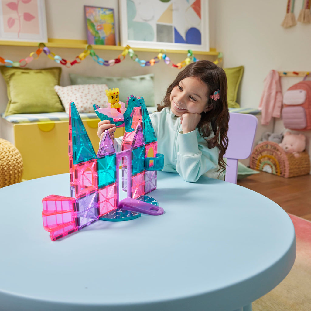 MAGNA-TILES Castle 25-Piece Magnetic Construction Set, The Original Magnetic Building Brand