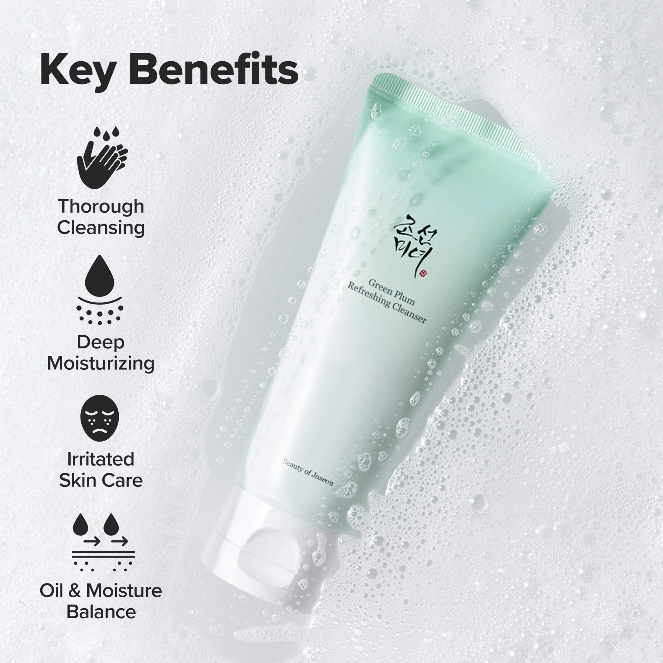 Beauty of Joseon Dynasty Cream Hydrating Face Moisturizer (100ml, 3.38 fl.oz.) with Green Plum Refreshing Cleanser (100ml, 3.38 fl.oz.), Korean Skincare