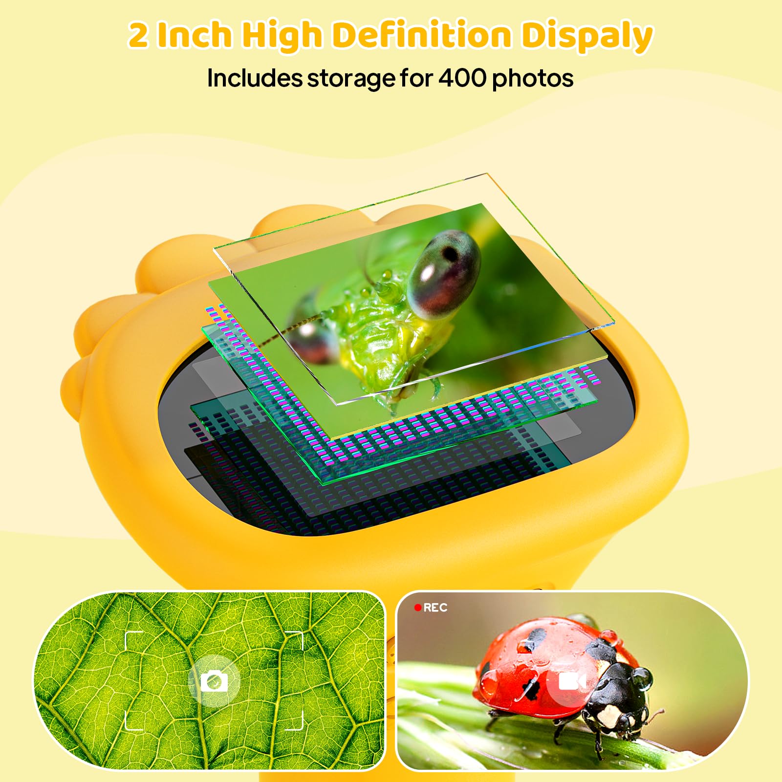 Kids Microscope - Ashfly 1000X Portable Microscope for Kids, Photo & Video Miniscope Pocket Microscope Gifts, 2'' Digital Screen 2026 for Boys Girls Age 3-12