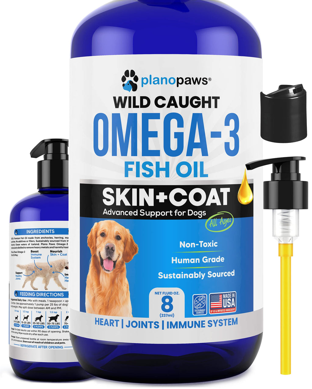 Omega 3 Fish Oil for Dogs - Supports Shedding and Itching, Skin and Coat