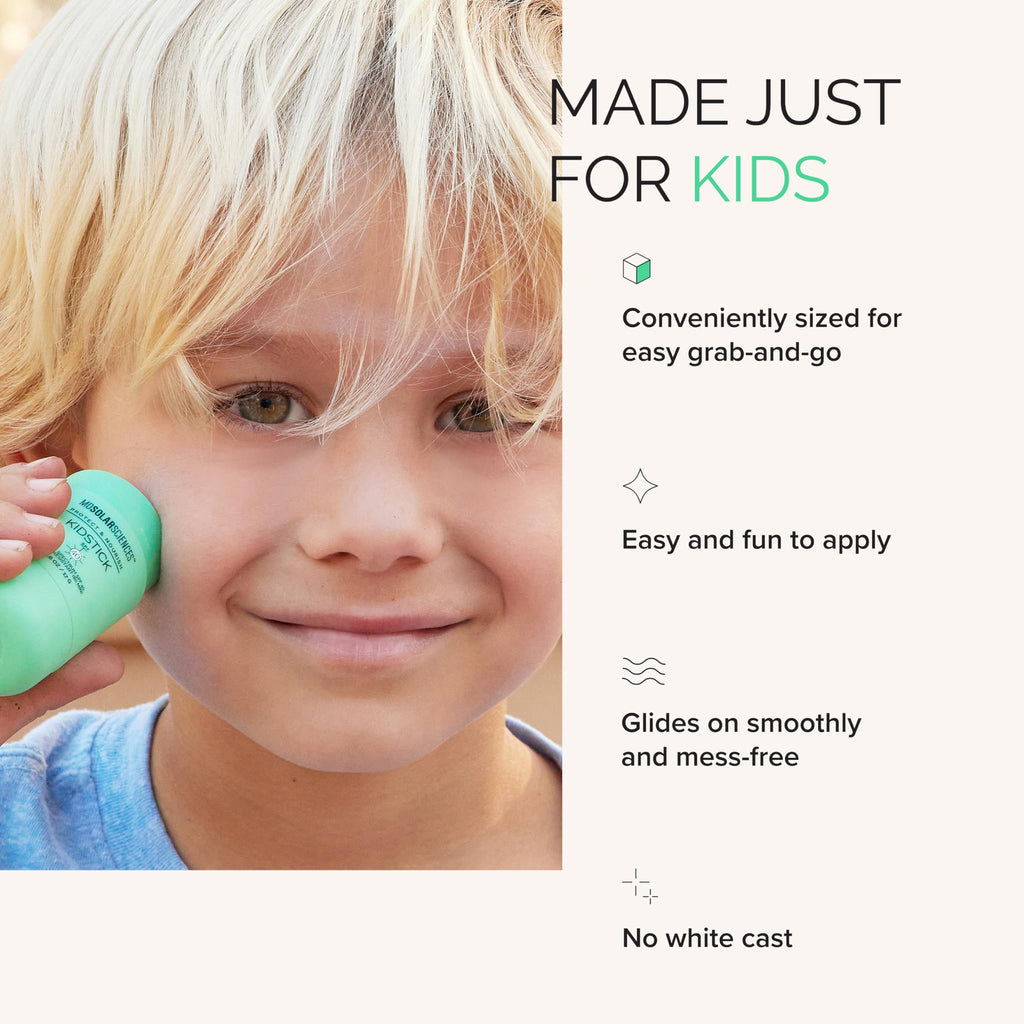 MDSolarSciences Mineral KidStick SPF 40, Sunscreen Stick for Kids, 0.6 oz