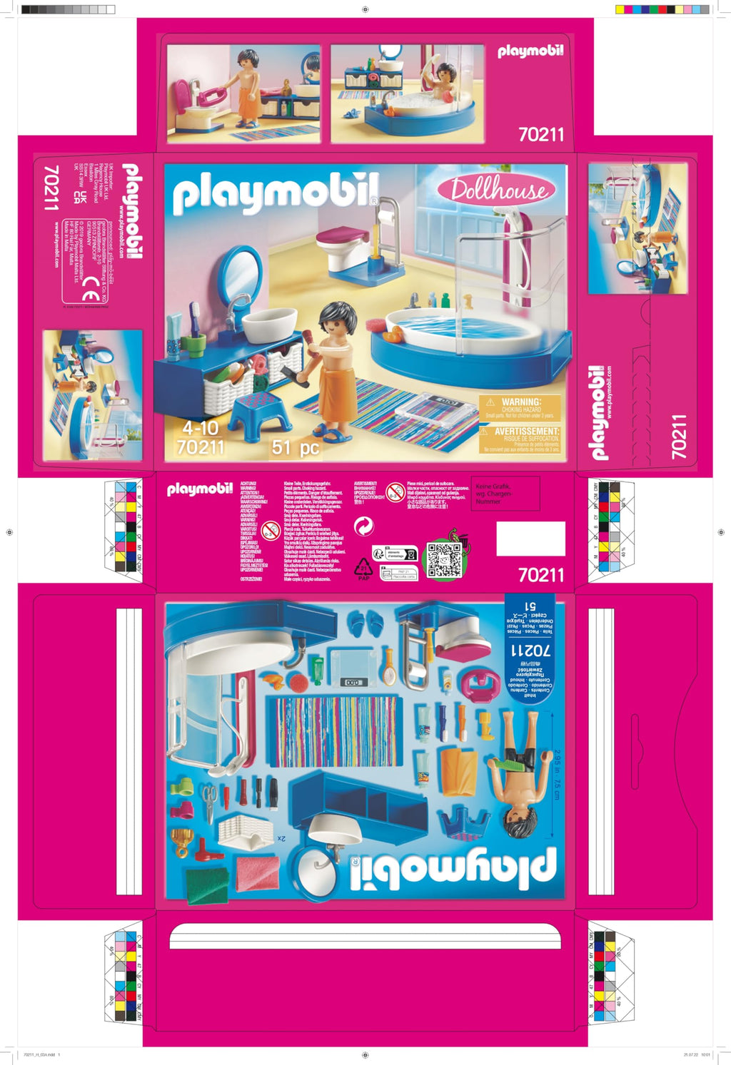 Playmobil Bathroom with Tub Furniture Pack
