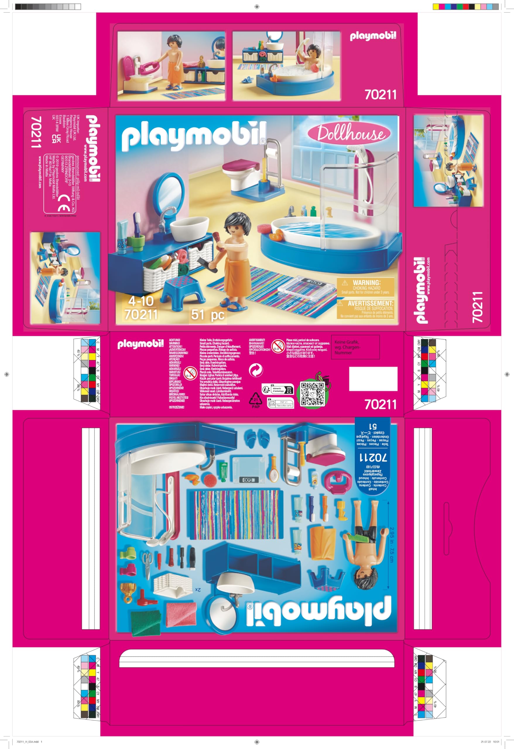 Playmobil Bathroom with Tub Furniture Pack