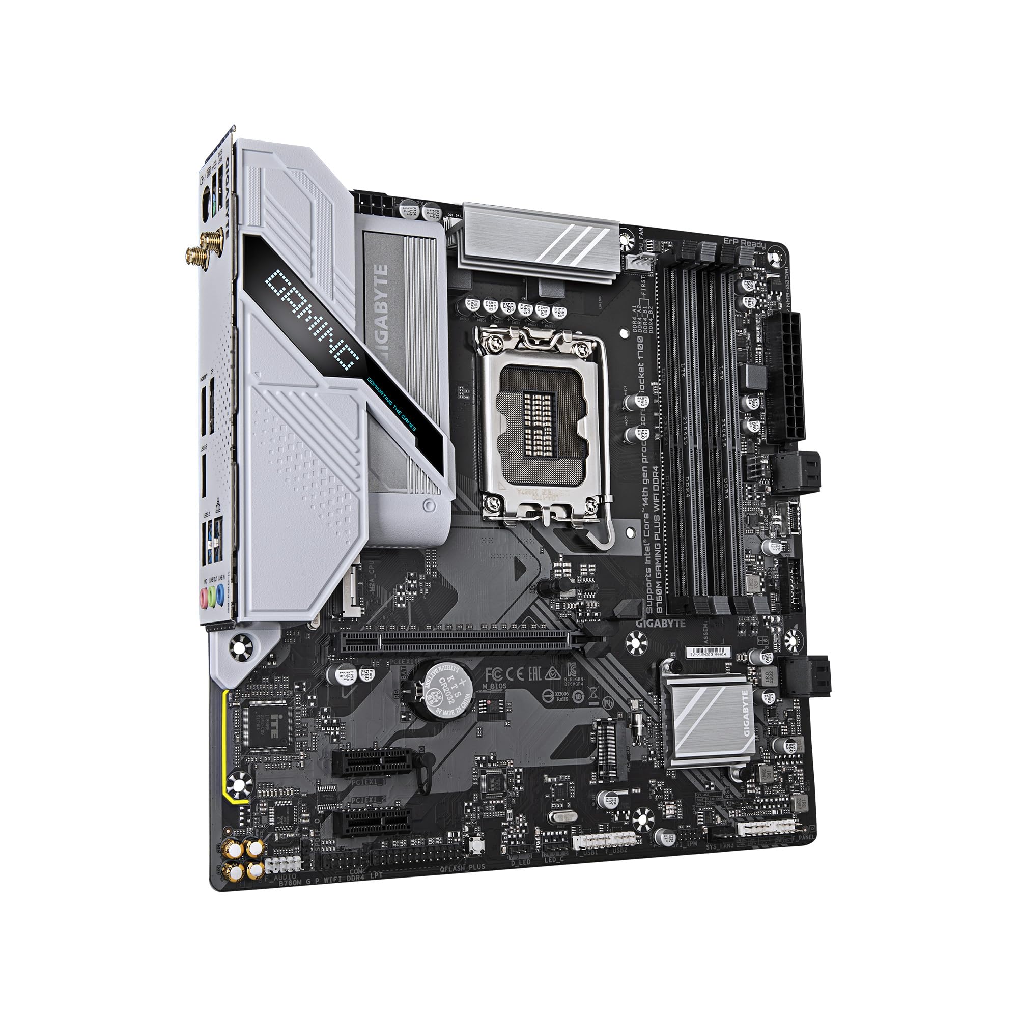 GIGABYTE B760M Gaming Plus WiFi DDR4 LGA 1700 Intel B760 M-ATX Motherboard, 2* M.2, PCIe 4.0, Front USB 3.2 Gen 1 Type-C, 6 GbE LAN, Q-Flash Plus, EZ-Latch