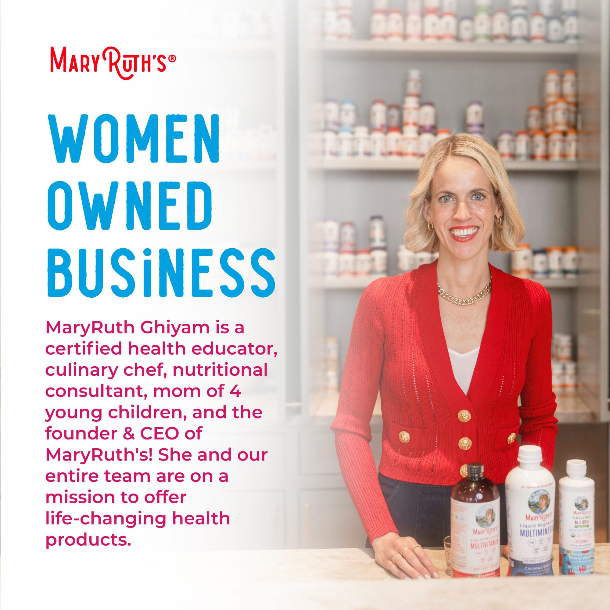 MaryRuth's Multivitamin for Women 40+ | Sugar Free | Vegan Womens Vitamins | Immune Support | Daily Women's Multivitamin + Chasteberry | Hair, Skin and Nail Gummy Vitamins for Women | 60 Count