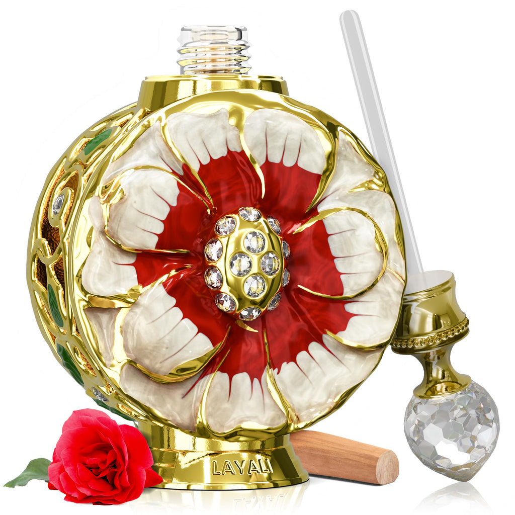 Swiss Arabian Layali Rubis – Arabian Perfume Oil Fragrance with Rose, Pear and Orange Flower – Luxury Products From Dubai – Long Lasting & Addictive Parfum – Arabic Perfume Oil for Women (0.5 oz)