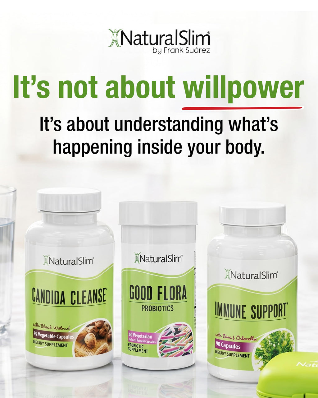 NaturalSlim Gut Cleanse Support Supplements Bundle – Candiseptic Kit with Nutritional & Digestive Support Capsules – Wellness System Formulated by Frank Suárez (2 Pack)
