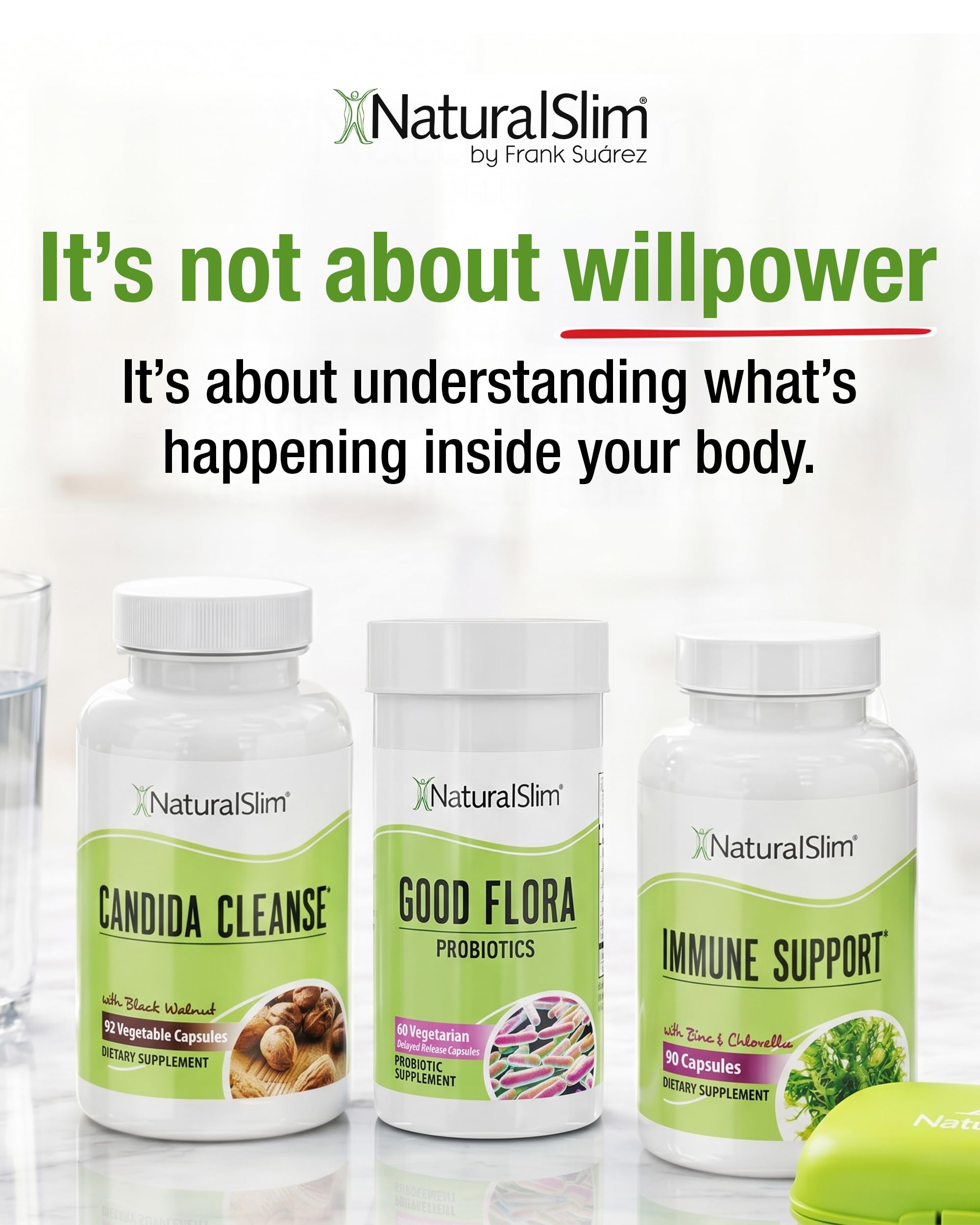 NaturalSlim Gut Cleanse Support Supplements Bundle – Candiseptic Kit with Nutritional & Digestive Support Capsules – Wellness System Formulated by Frank Suárez (2 Pack)