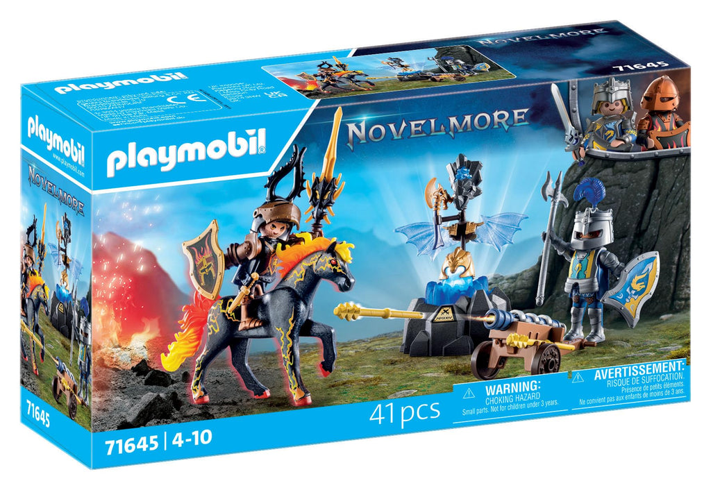 Playmobil Novelmore 71645 Guarding the Armor, Includes Two Knights, a Horse, and Valuable Armor, Action-Packed Toy for Children from 4 Years