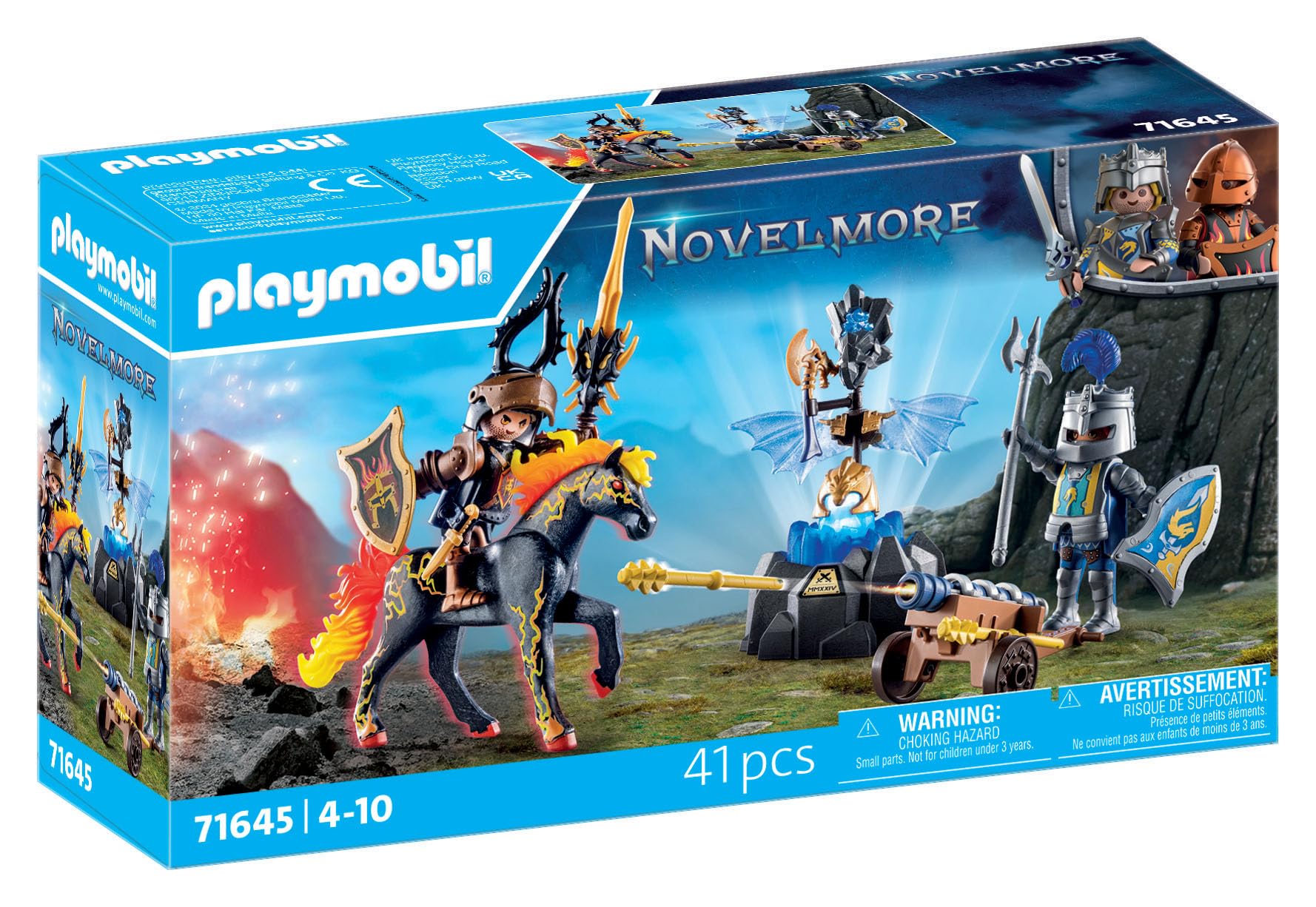 Playmobil Novelmore 71645 Guarding the Armor, Includes Two Knights, a Horse, and Valuable Armor, Action-Packed Toy for Children from 4 Years