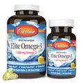 Carlson - Elite Omega-3 Gems, 1600 mg Omega-3 Fatty Acids Including EPA and DHA, Norwegian Fish Oil Supplement, Wild Caught, Sustainably Sourced Fish Oil Capsules, Lemon, 90+30 Softgels