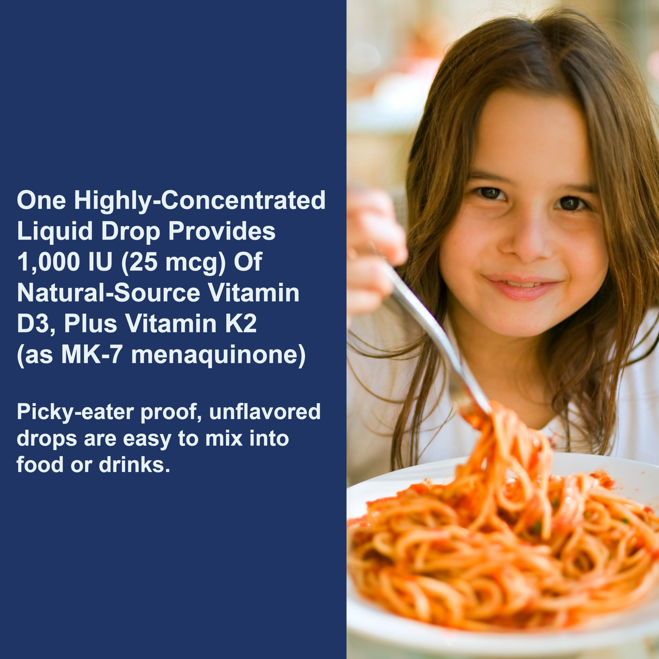 Carlson Kid's Super Daily D3 + K2, 25 mcg (1000 IU), 360 Drops (10.16 mL)