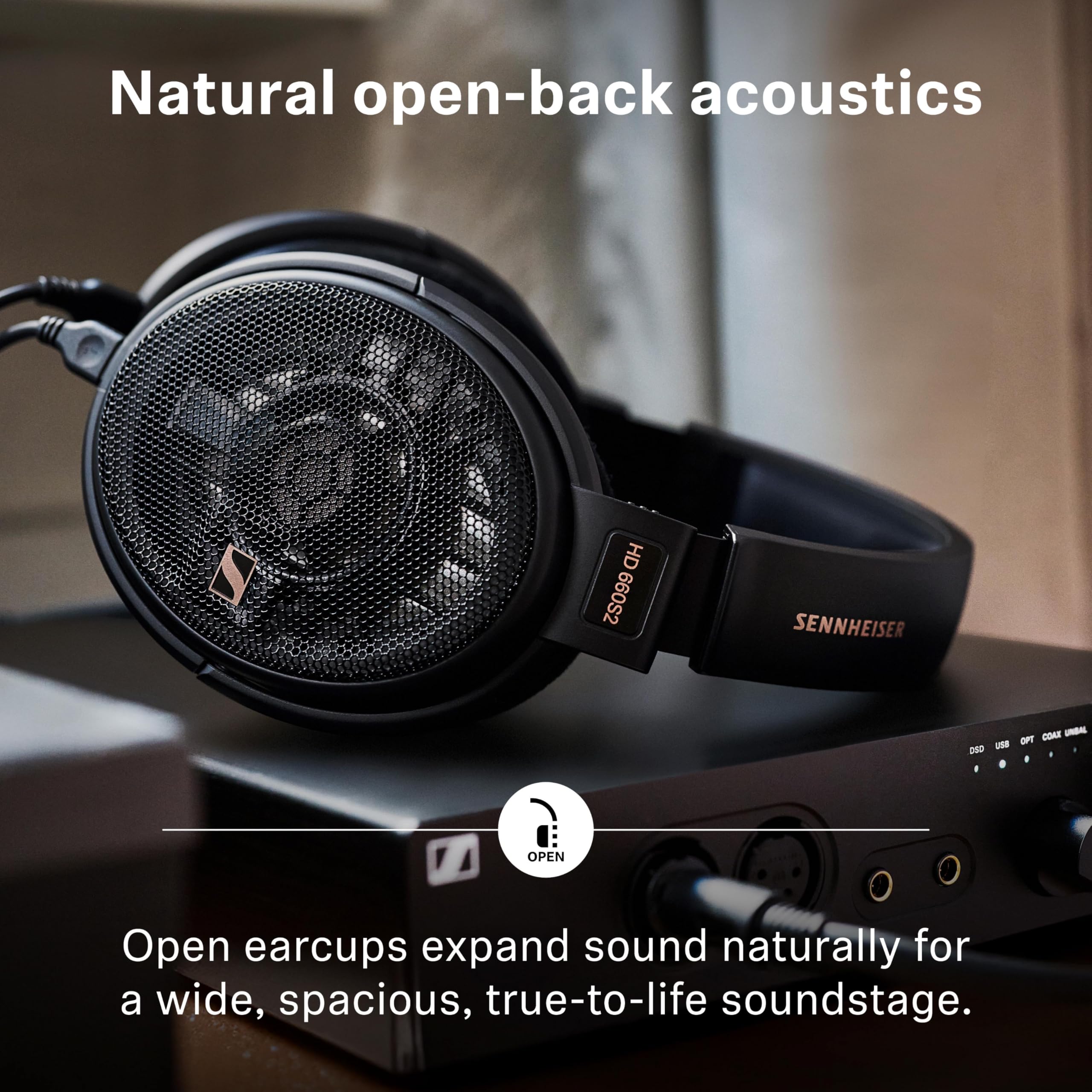 Sennheiser HD 660S2 - Audiophile Open-Back Over Ear Headphones with Deep Bass Extension and Refined Acoustic Performance, Over-Ear Headphones for PC, Music, Gaming, Podcasts, Premium Black
