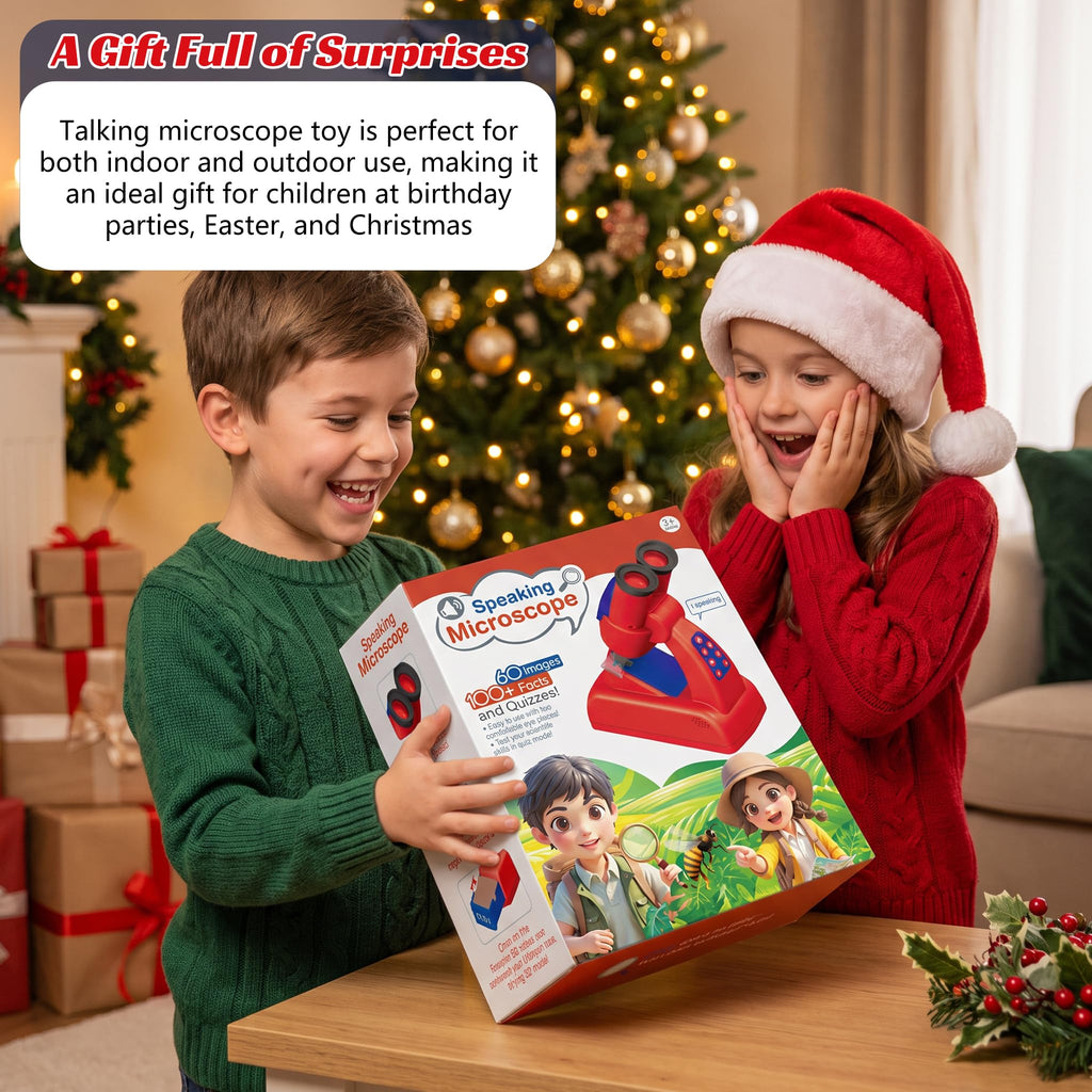 Kids Talking Microscope, Interactive Speaking Microscope with Facts & Quiz