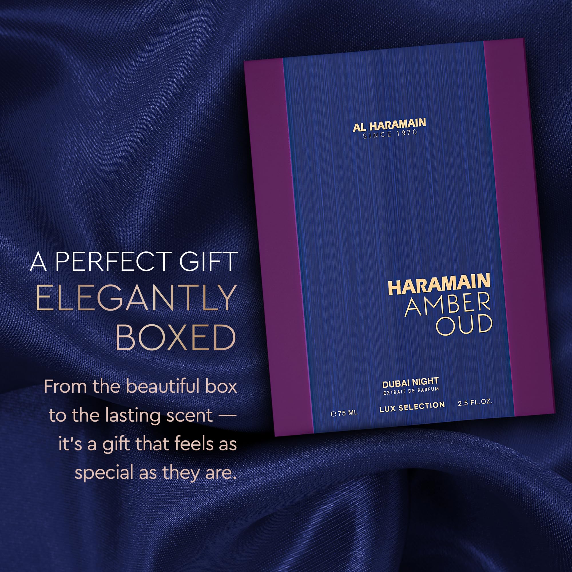 Al Haramain Amber Oud Eau de Parfum 75ml + ATOMIZER – Dubai Night – Unisex Ladies & Mens Cologne – Men/Women's Cologne Spray – Perfume for Men & Women: Amber, Bergamot, Vanilla, White Musk (2.53 oz)