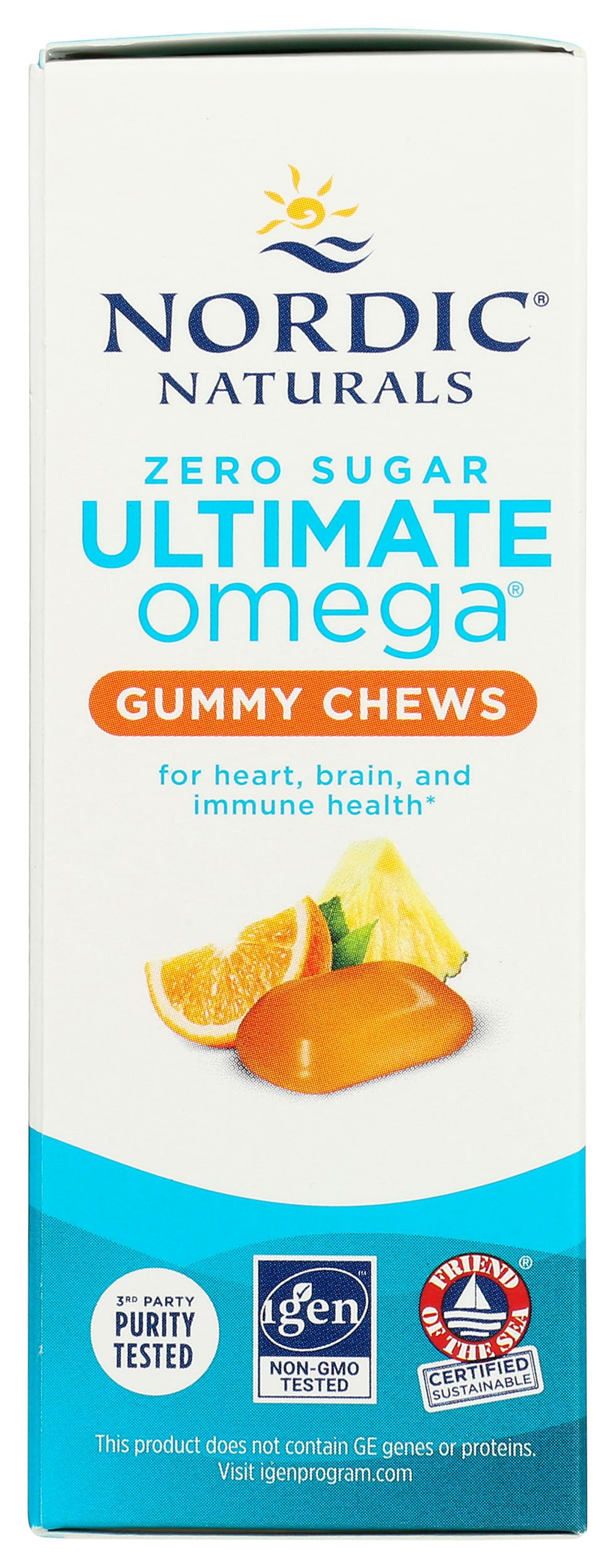 Nordic Naturals Zero Sugar Ultimate Omega Gummy Chews - Tropical Fruit - 54 Gummy Chews - Non GMO - Optimal Wellness - 27 Servings