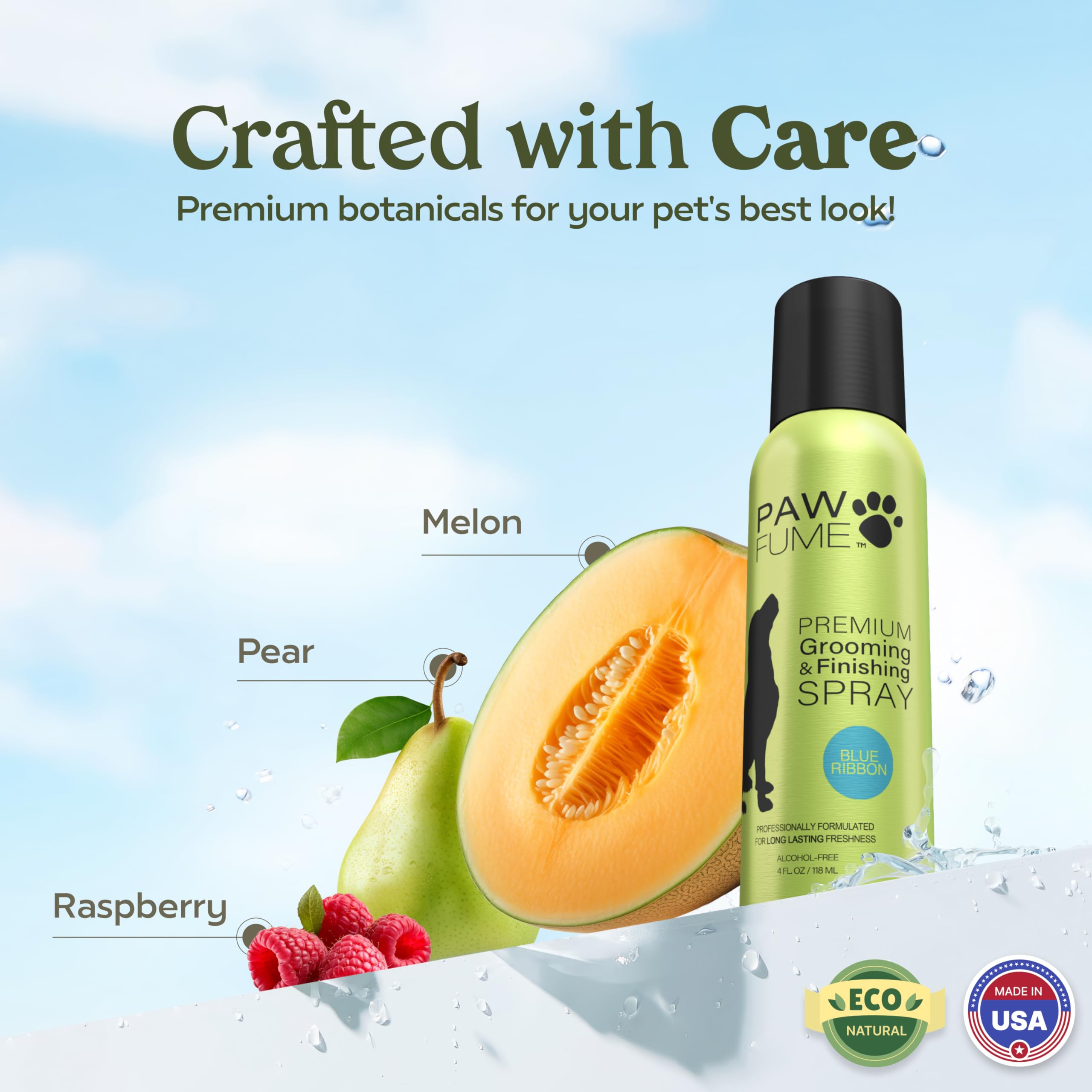 PAWFUME Dog Perfume Spray for Grooming, Blue Ribbon, 1-Pack
