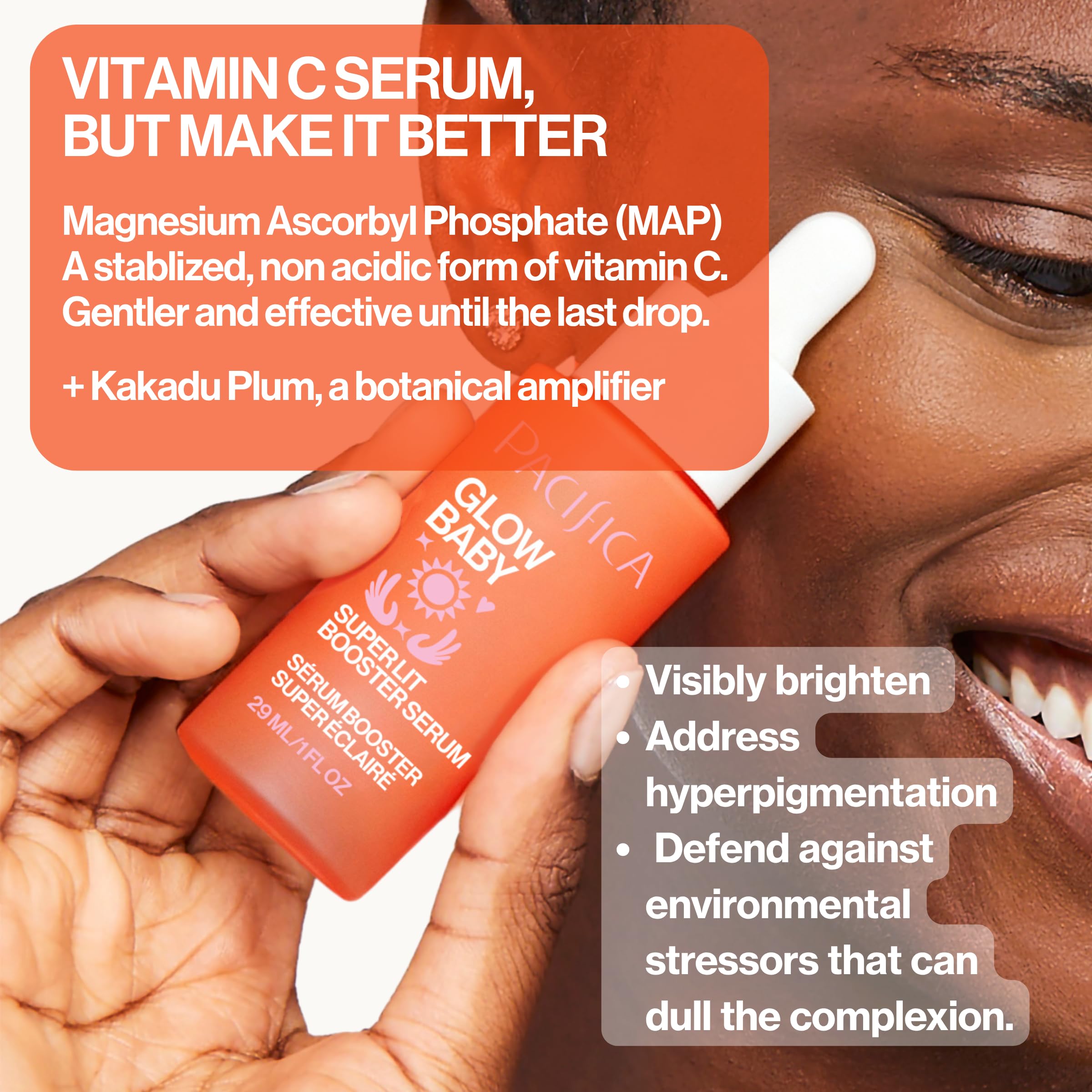 Pacifica Vitamin C Serum for Face – Glow Baby Brightening Facial Serum with Glycolic Acid – Vitamin C Booster Skin Care, Dark Spot Corrector, Vegan Skincare for Glowing Skin, Dermatologist Tested